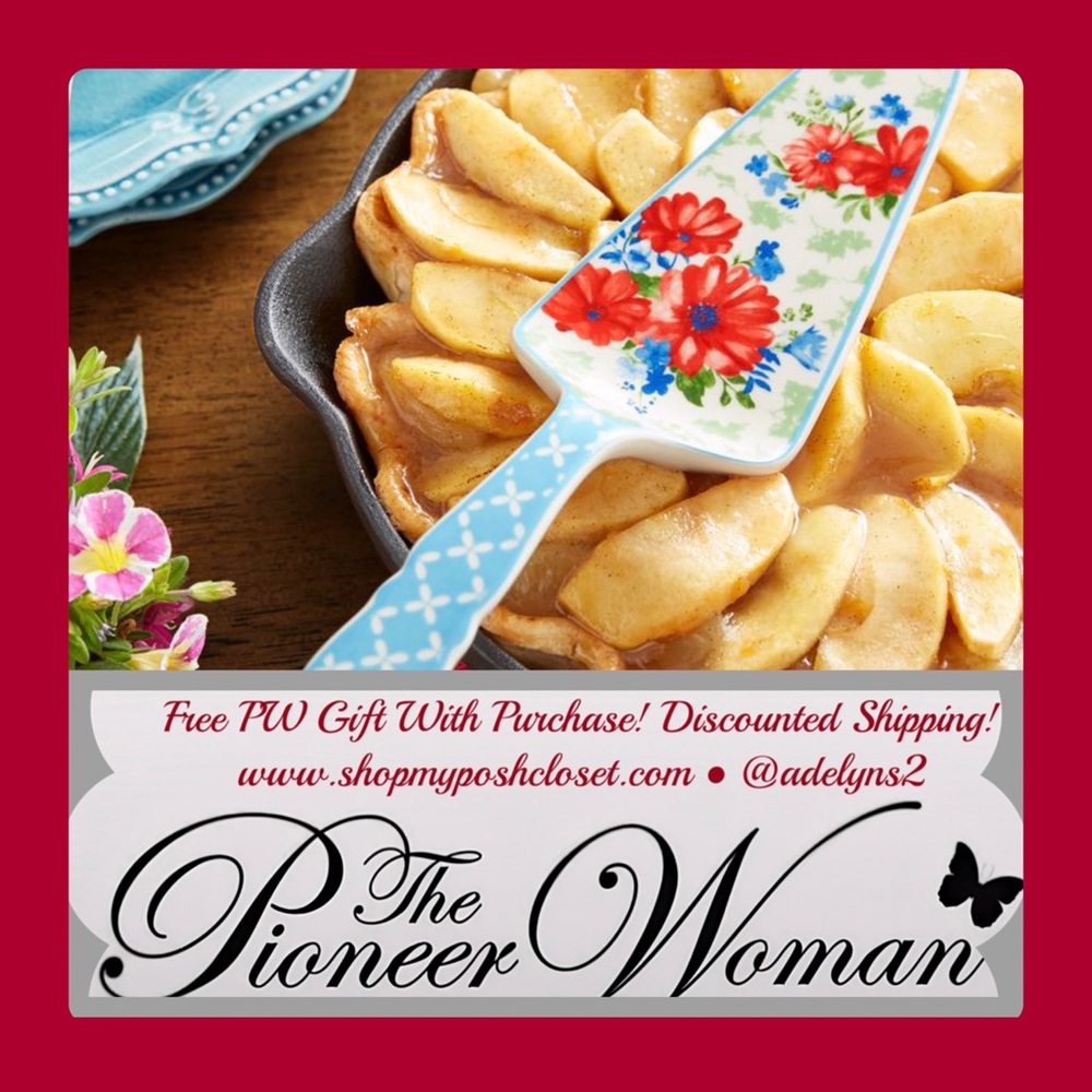 🌺 New Pioneer Woman Classic Charm Pie or Birthday Cake Server